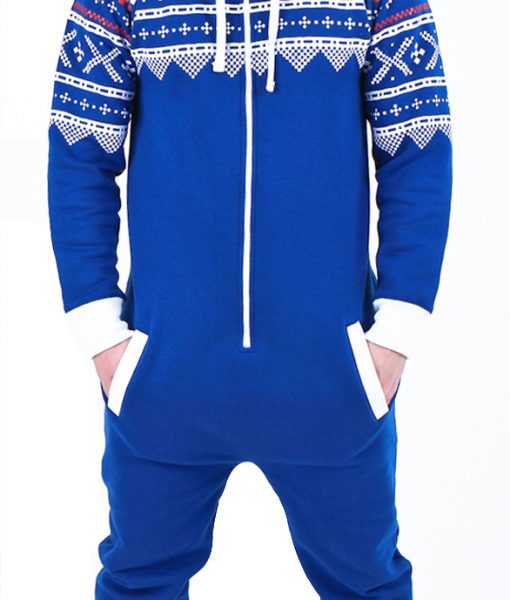 Mens Blue Onesie Hoodie Tracksuit Skylinewears