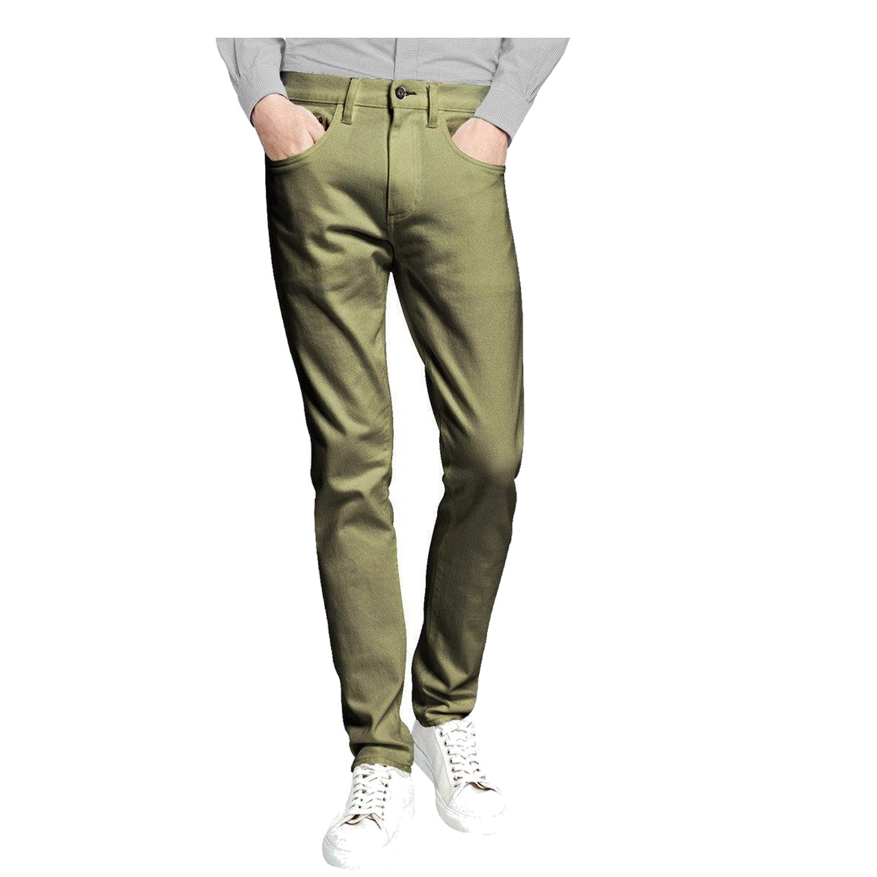 olive green flared pants