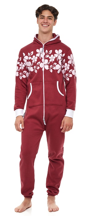 Mens Allover Wine Onesie Printed Playsuit Skylinewears