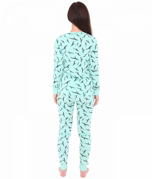 Women's Fish Print Printed 2 Piece Pajama Set Sleepwear