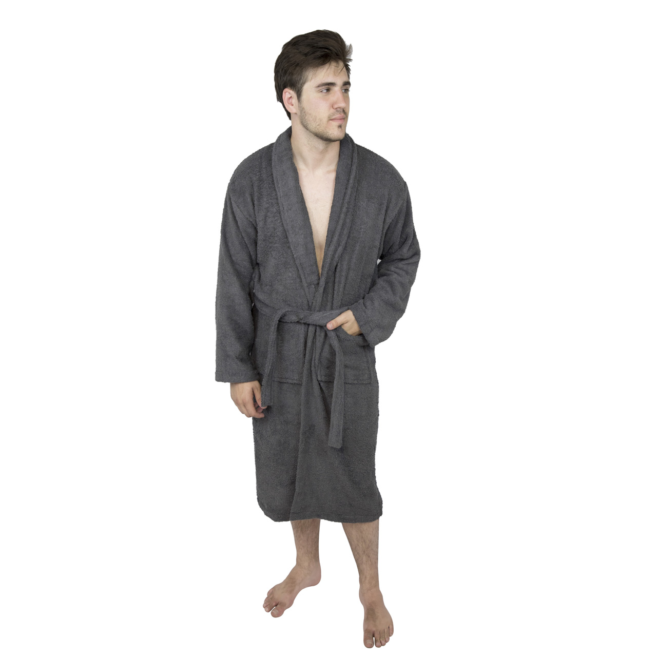 Men’s Maroon 100% Terry Cotton Bathrobe Toweling Robe