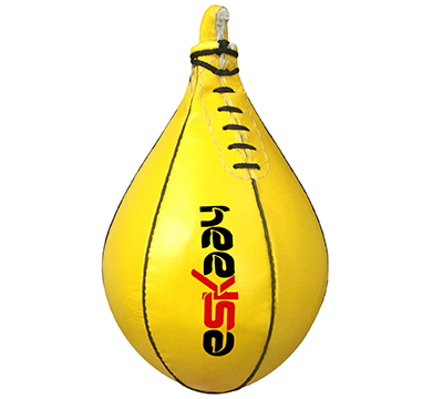 Eskaay Yellow Leather Speed Ball Training Punching Speed Bag Boxing MMA ...