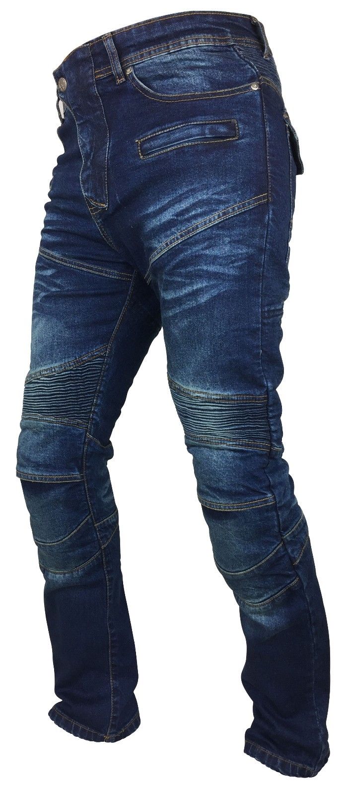 Men’s Denim Motorbike Sports Jeans with Protective Lined Armoured Blue ...