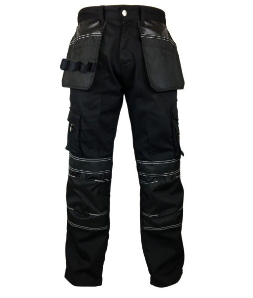 Mens Black Workpants Trouser Cordura Knee Reinforcement Utility Work ...