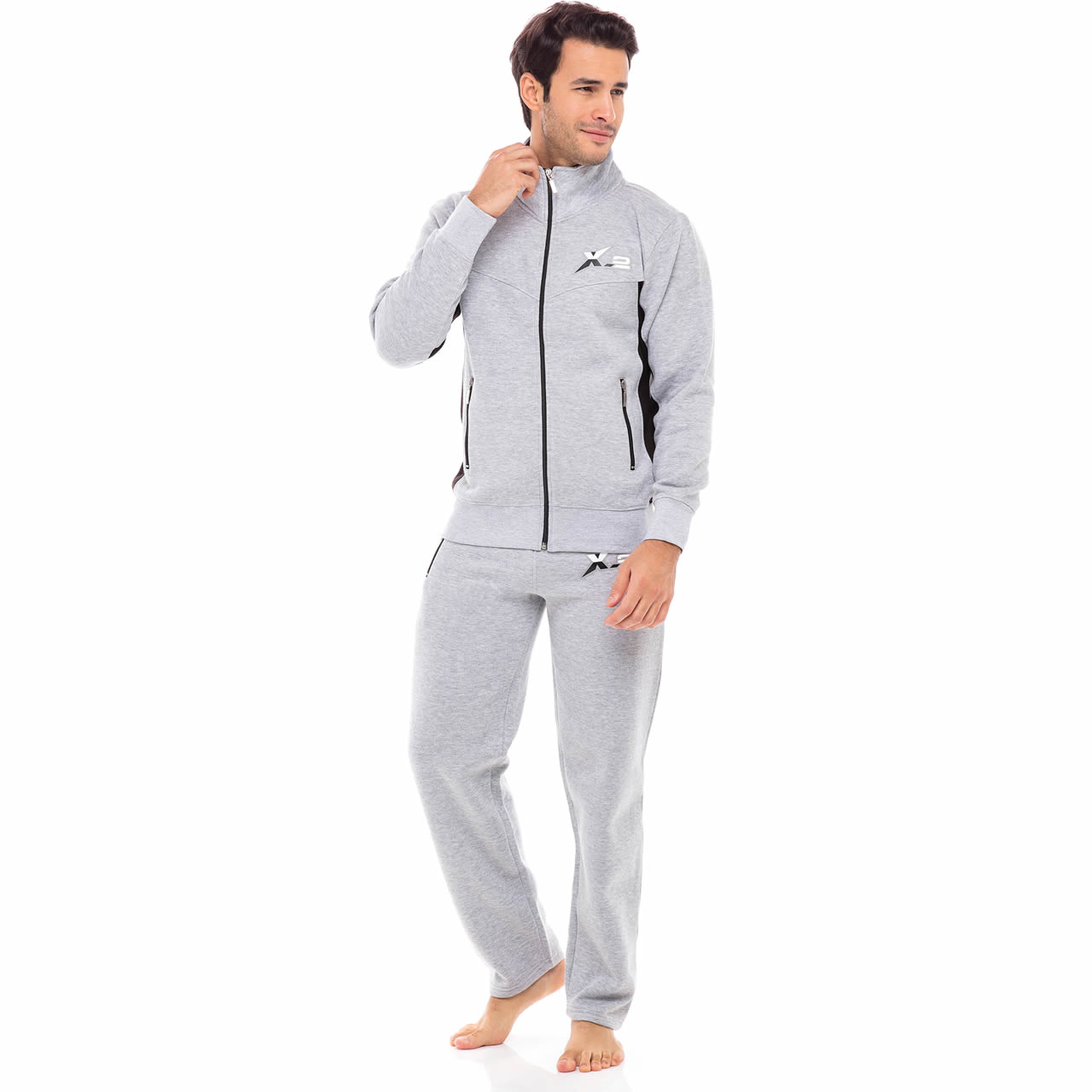 gray sweatsuit