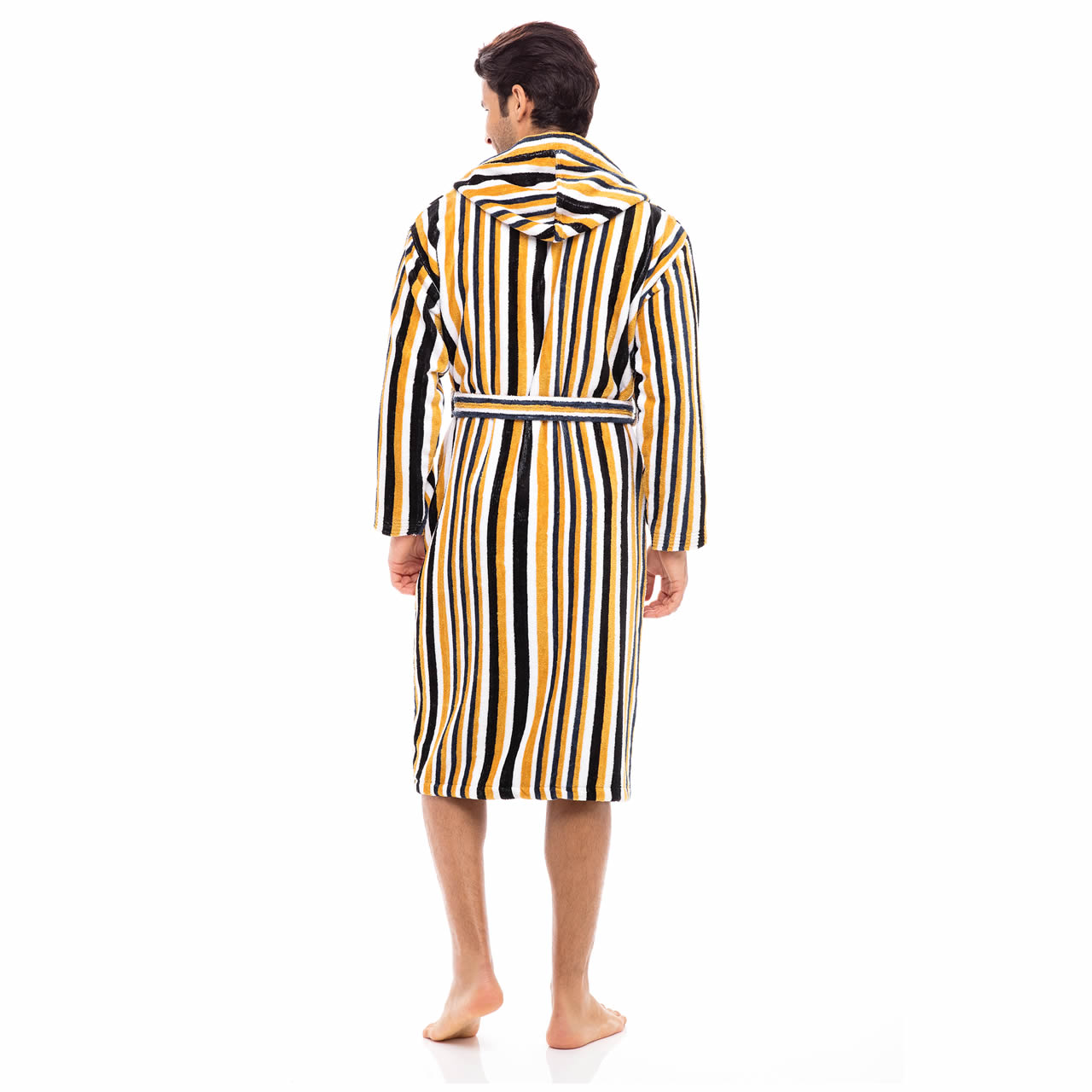 Men's Multi Luxury Robes 100% Terry Cotton Hooded Bathrobe Spa