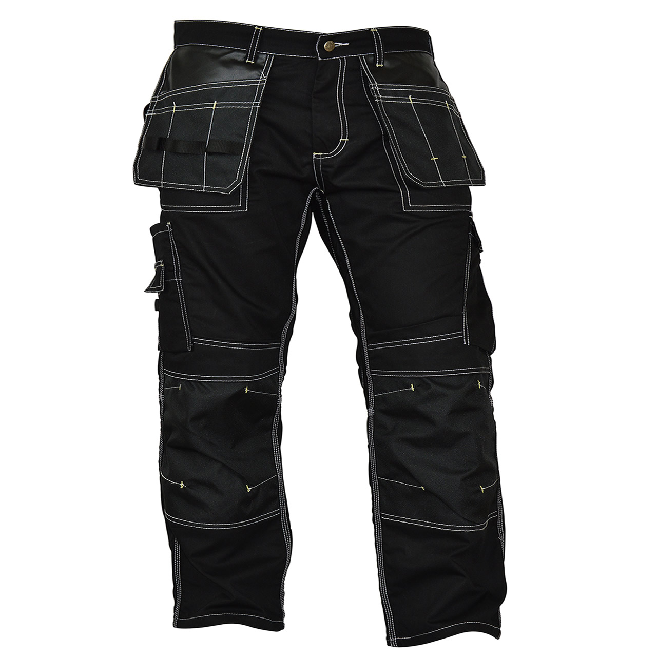 Mens Construction Cordura Knee Reinforcement WorkWear Trousers Utility ...