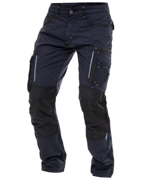 Mens Navy Construction Pants Utility Work Heavy Duty Workwear Trousers