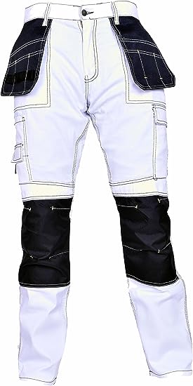 Mens Construction Cordura Knee Reinforcement WorkWear Trousers Utility Work  Pant 